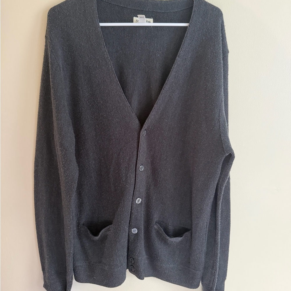 St. John's Bay Dark Gray Knit Cardigan